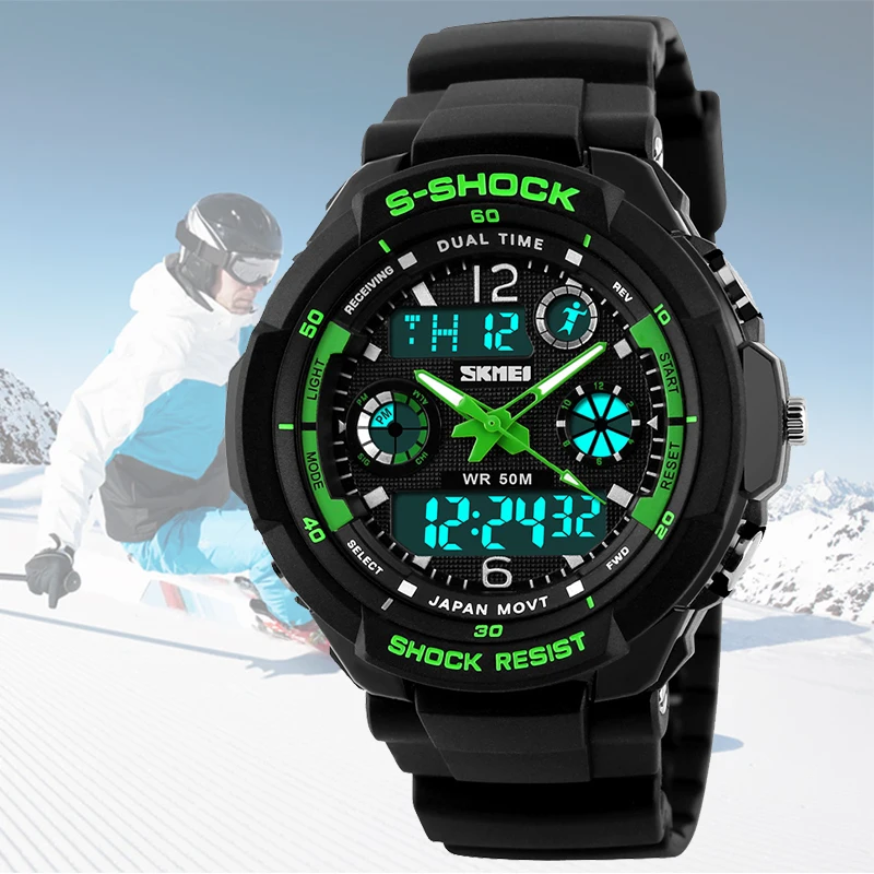 Sports electronic watch skmei dual display pointer waterproof male multifunctional child watches
Sports electronic watch skmei dual display pointer waterproof male multifunctional child watches