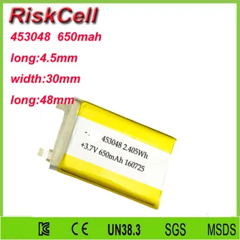 Free shipping 3.7V 650mah 453048 Lithium Polymer Li-Po Rechargeable Battery For Mp3 MP4 MP5 GPS PSP mobile Pocket PC e-books
Free shipping 3.7V 650mah 453048 Lithium Polymer Li-Po Rechargeable Battery For Mp3 MP4 MP5 GPS PSP mobile Pocket PC e-books