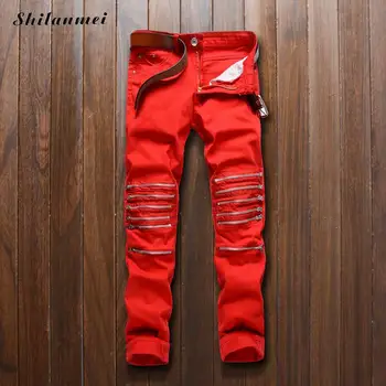 Hot Sale Red Jeans Men High Quality Jeans 2017 New Designer Fashion Denim Overalls Brand Clothing Slim Fit Casual Pants
Hot Sale Red Jeans Men High Quality Jeans 2017 New Designer Fashion Denim Overalls Brand Clothing Slim Fit Casual Pants