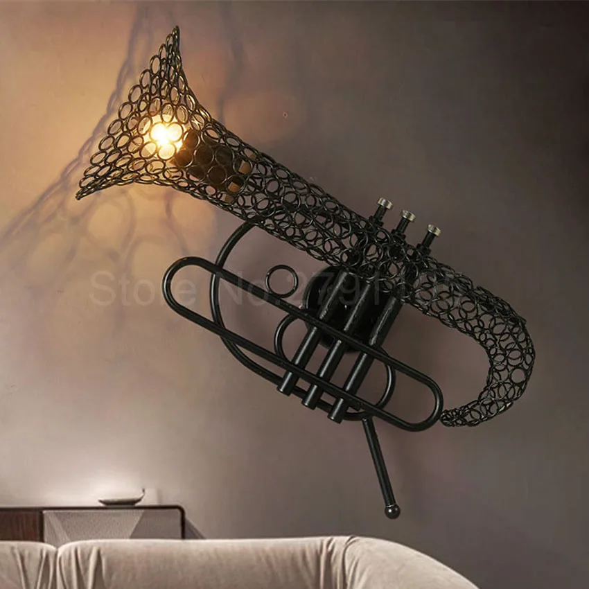Nordic Light Creative Sax Wall Light Restaurant Bar Coffee Iron Vintage Wall Lamp Industrial Lighting LED Wall Lights for Home
Nordic Light Creative Sax Wall Light Restaurant Bar Coffee Iron Vintage Wall Lamp Industrial Lighting LED Wall Lights for Home