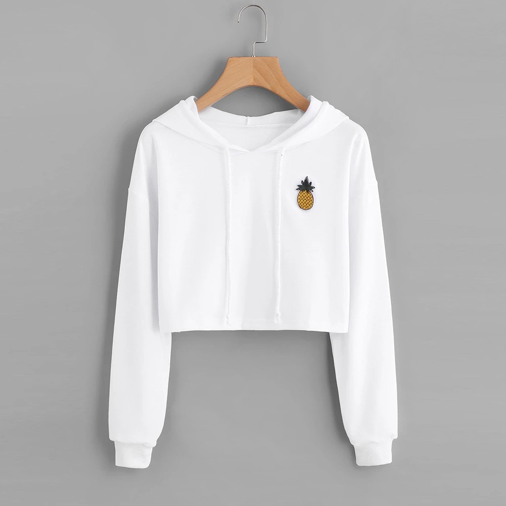 Hoodies Sweatshirts Women Girls Casual Pineapple Fruit White Crop Top Blouse moletom Hoodie Pullover Sweatshirt I28T
Hoodies Sweatshirts Women Girls Casual Pineapple Fruit White Crop Top Blouse moletom Hoodie Pullover Sweatshirt I28T