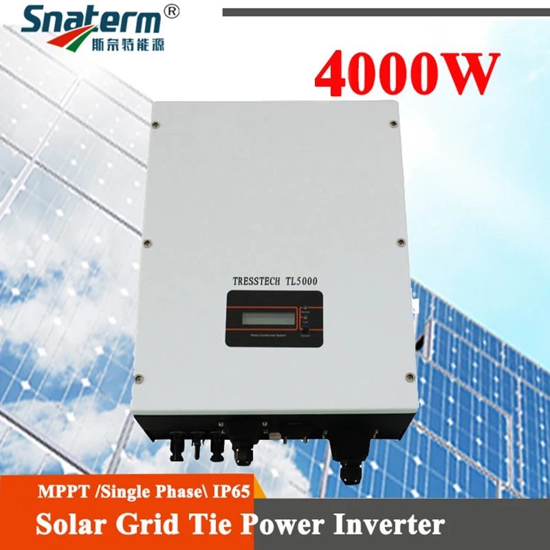 4000W MPPT Solar On Grid Tied Power Inverter single Phase High efficiency Inverter 220VAC 50/60HZ Multi-language LCD display
4000W MPPT Solar On Grid Tied Power Inverter single Phase High efficiency Inverter 220VAC 50/60HZ Multi-language LCD display