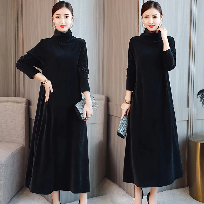 2019 New Autumn Winter Dress Women Plus Size Corduroy Long Vintage Elegant Robe Turtleneck Dresses Office Casual Dress A520
2019 New Autumn Winter Dress Women Plus Size Corduroy Long Vintage Elegant Robe Turtleneck Dresses Office Casual Dress A520