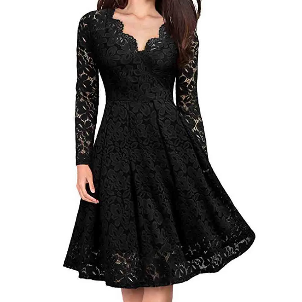 Autumn Spring New Fashion Women Vintage Sashes Dress Lace Patchwork Mesh A-Line Elegant Mini Dresses Female Vestidos
Autumn Spring New Fashion Women Vintage Sashes Dress Lace Patchwork Mesh A-Line Elegant Mini Dresses Female Vestidos