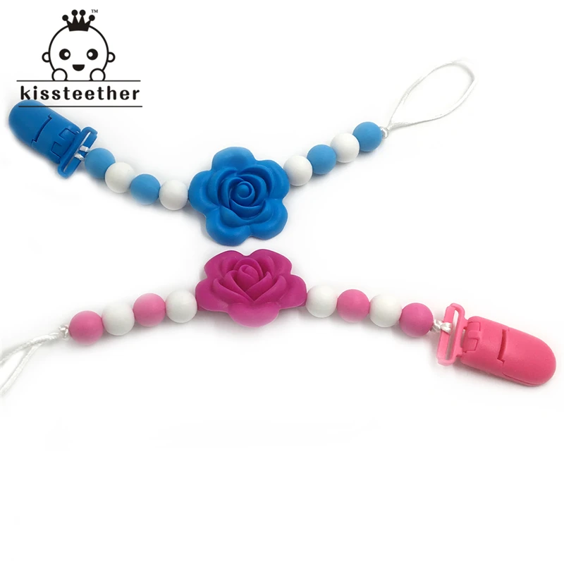 Baby Silicone Teether Bead Flower Shaped Pacifier Clip Toodler BPA FreeFood Grade DIY | Мать и ребенок