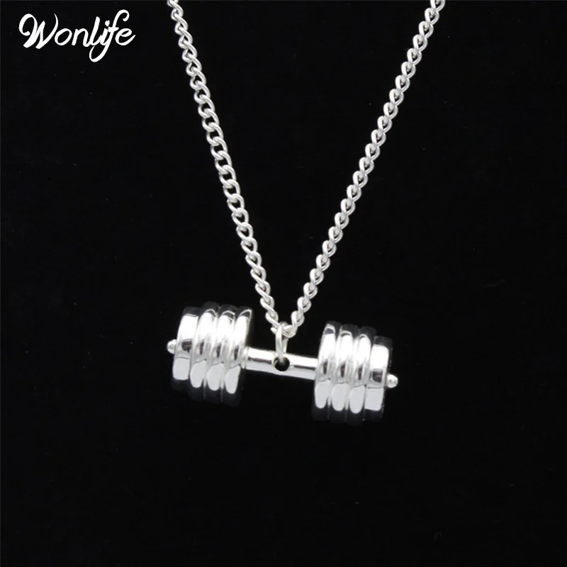Wonlife Men's stainless steel dumbbell pendant necklaces black men jewelry necklace 2016 fashion gifts fitness barbell jewellery
Wonlife Men's stainless steel dumbbell pendant necklaces black men jewelry necklace 2016 fashion gifts fitness barbell jewellery