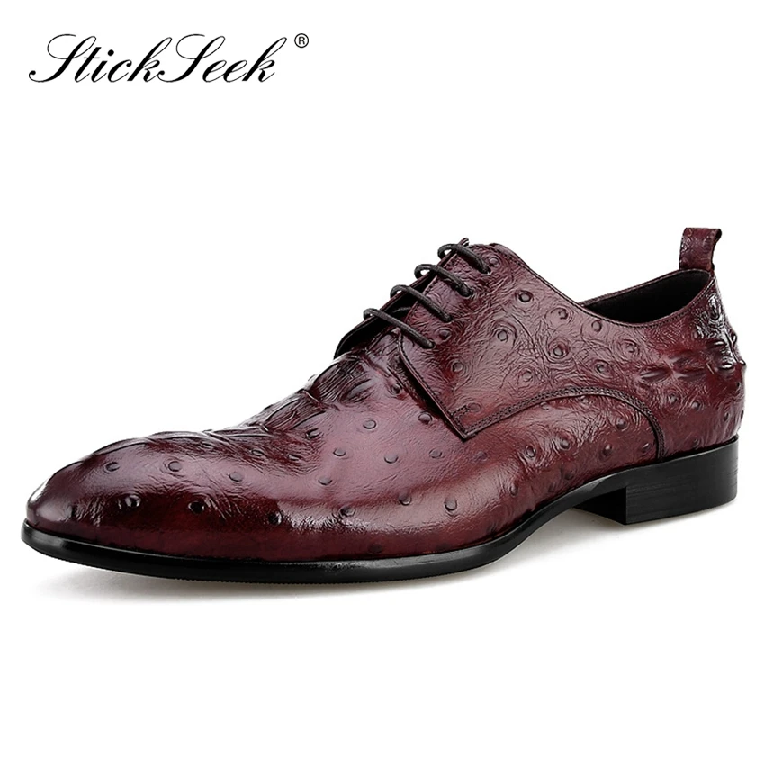 Elegant Genuine Leather Formal Handmade Man Derby Shoes Pointed Toe Ostrich Pattern Men's Dress Wedding Oxford Footwear SK287
Elegant Genuine Leather Formal Handmade Man Derby Shoes Pointed Toe Ostrich Pattern Men's Dress Wedding Oxford Footwear SK287