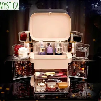 Rotate Drawer Makeup Organizer Box Cosmetic Brush Lipstick Storage Boxes Holder Portable Desktop Jewelry Skin Care Storage Rack
Rotate Drawer Makeup Organizer Box Cosmetic Brush Lipstick Storage Boxes Holder Portable Desktop Jewelry Skin Care Storage Rack