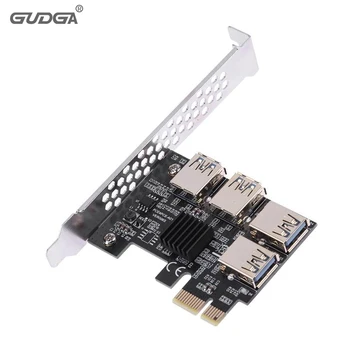 USB PCIe 1 to 4 PCIe 16X Riser Card PCI-E 1X to 4 USB 3.0 PCI-E Riser Adapter Port Multiplier Card for BTC Bitcoin Miner Mining
USB PCIe 1 to 4 PCIe 16X Riser Card PCI-E 1X to 4 USB 3.0 PCI-E Riser Adapter Port Multiplier Card for BTC Bitcoin Miner Mining