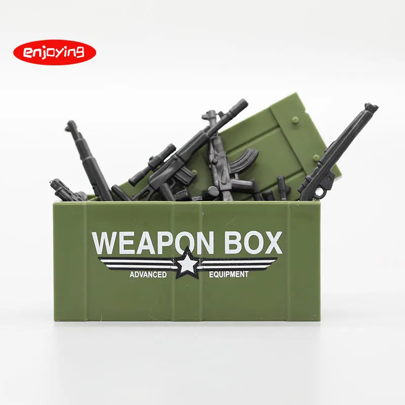 Single Sale Weapon Box for Military Figure Set Parts MOC Accessories SWAT Model Building Blocks Brick Kids Toys for Children
Single Sale Weapon Box for Military Figure Set Parts MOC Accessories SWAT Model Building Blocks Brick Kids Toys for Children
