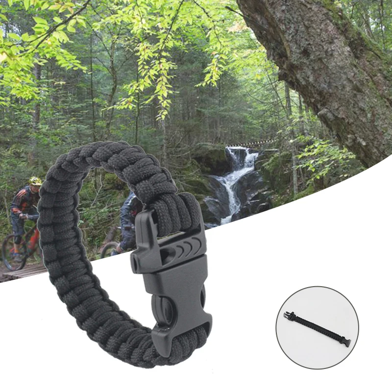 Camping Bracelet Wristband Survival Outdoor Living Emergency Outdoor Tool Durable Survival Bracelet Black 2 in 1
Camping Bracelet Wristband Survival Outdoor Living Emergency Outdoor Tool Durable Survival Bracelet Black 2 in 1