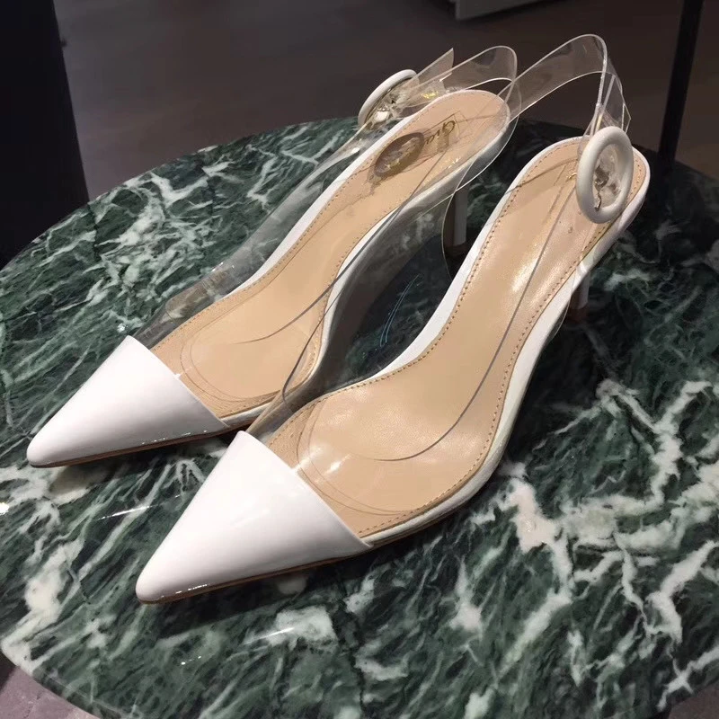 Kmeioo Classic Shoes Pointed Toe High Heels Back Strap Sandals Clear PVC Stiletto Transparent Pumps For Women Casual Derss
Kmeioo Classic Shoes Pointed Toe High Heels Back Strap Sandals Clear PVC Stiletto Transparent Pumps For Women Casual Derss