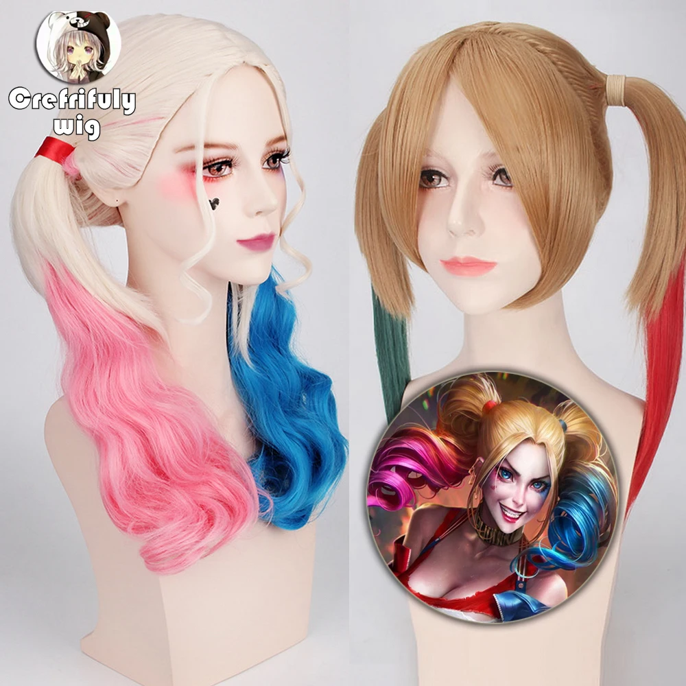 Anime Batman Suicide Squad Harleen Quinzel Cosplay Wig Synthetic Hair Halloween Costume Ponytail Wigs For Women Perucas + Cap
Anime Batman Suicide Squad Harleen Quinzel Cosplay Wig Synthetic Hair Halloween Costume Ponytail Wigs For Women Perucas + Cap