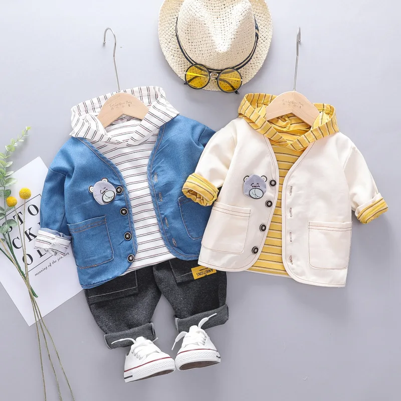 2019 Fall Baby Boys Clothing Sets Striped T-shirt+Jacket+Pants 3Pcs Kids Sport Suits Infant Toddler Boy Clothes
2019 Fall Baby Boys Clothing Sets Striped T-shirt+Jacket+Pants 3Pcs Kids Sport Suits Infant Toddler Boy Clothes