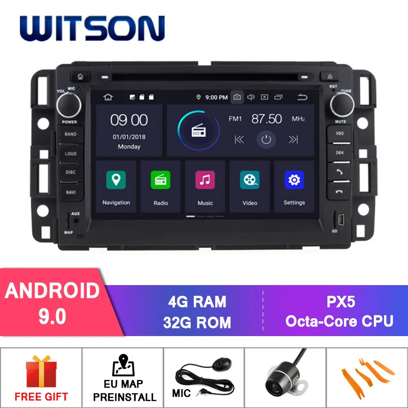 WITSON Android 9.0 Octa- core (Eight-core) 4G RAM CAR DVD PLAYER GPS For GMC YUKON/SUBURBAN/TAHOE/ACADIA car radio audio
WITSON Android 9.0 Octa- core (Eight-core) 4G RAM CAR DVD PLAYER GPS For GMC YUKON/SUBURBAN/TAHOE/ACADIA car radio audio