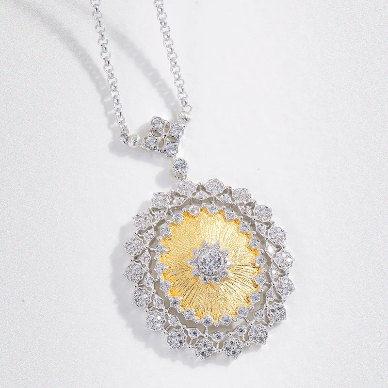 925 Sterling Silver zircon Necklace Sliver 925 Jewelry For Women European Court Style vintage style 925 Sterling Silver zircon Necklace Sliver 925 Jewelry For Women European Court Style vintage style