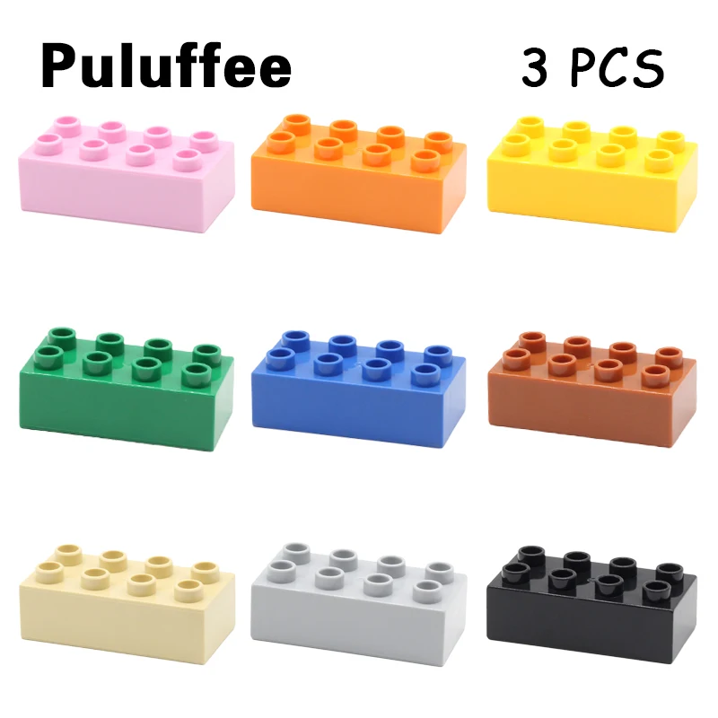 3 PCS/SET Basic Building Blocks Compatible with Duplo Assembly Parts 2X4 High Dots DIY Bricks Construction Educational Toys Gift
3 PCS/SET Basic Building Blocks Compatible with Duplo Assembly Parts 2X4 High Dots DIY Bricks Construction Educational Toys Gift
