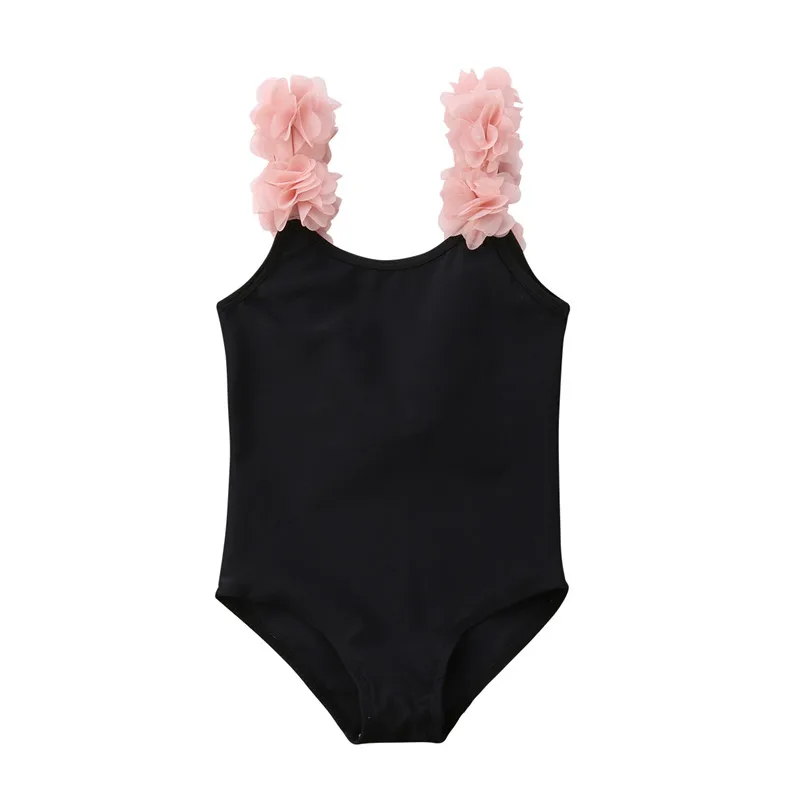Фото Summer Children Sleeveless Bikini Toddler Baby Girl 3D Floral Backless Swimsuit Kids Girls Swimwear New 2019 Child Bathing Suit | Спорт и