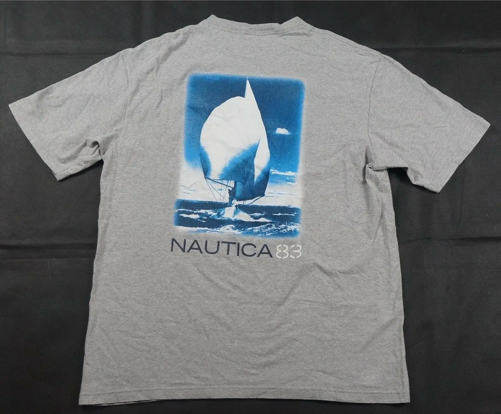 Редкая Винтажная футболка NAUTICA N83 с заклинаемым анкерным карманом 90-х годов для