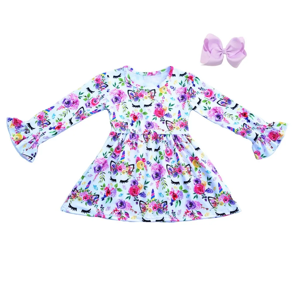 Fall/Winter Baby Girls Unicorn Dress Children Soft Milk Silk Floral Unicorn Clothing Toddler Long Sleeve Ruffle Dress with bow
Fall/Winter Baby Girls Unicorn Dress Children Soft Milk Silk Floral Unicorn Clothing Toddler Long Sleeve Ruffle Dress with bow