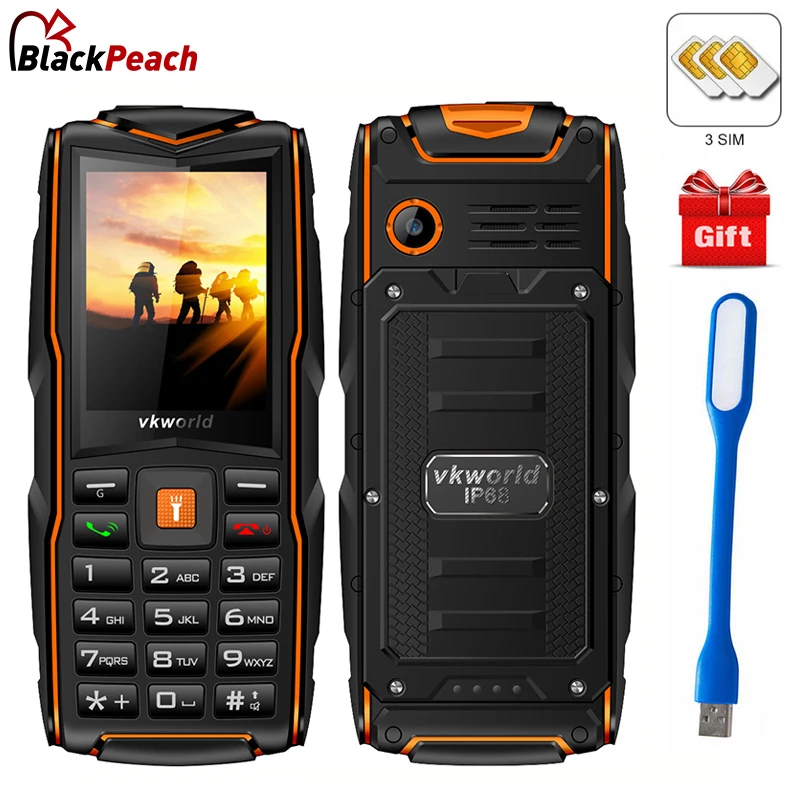 VKWorld New Stone V3 IP68 Waterproof 2.4inch 3000mAh Mobile Phone GSM FM Russian Keyboard 3 SIM Card Slots Flash Light Cellphone
VKWorld New Stone V3 IP68 Waterproof 2.4inch 3000mAh Mobile Phone GSM FM Russian Keyboard 3 SIM Card Slots Flash Light Cellphone