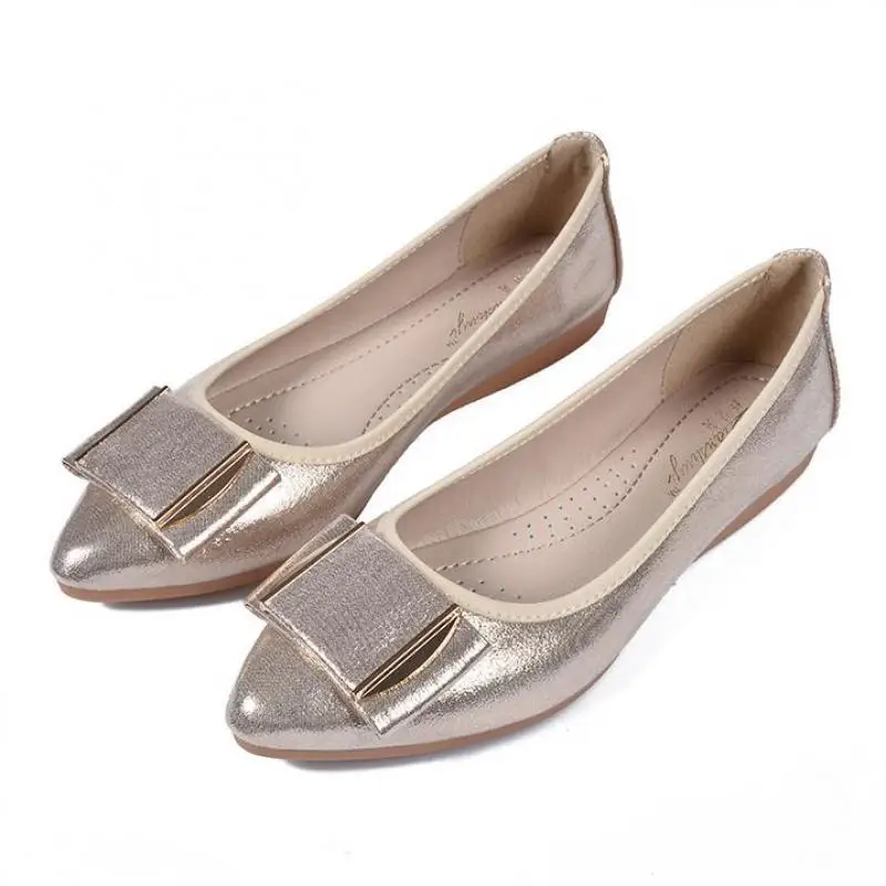 Women's Ballet Shoes Flat Loafers Comfortable Slip-on Pointed Toe Bow Women Flats Peas Shoes Gold Silver Black Breathable Flats
Women's Ballet Shoes Flat Loafers Comfortable Slip-on Pointed Toe Bow Women Flats Peas Shoes Gold Silver Black Breathable Flats