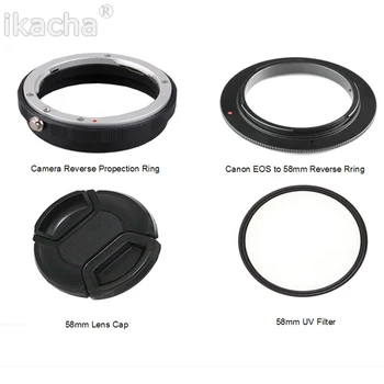 4 In1 Camera Macro Lens Reverse Adapter Protection Set for Canon 60D 70D 600D 700D 750D 1200D 100D Lens 58mm UV Filter
4 In1 Camera Macro Lens Reverse Adapter Protection Set for Canon 60D 70D 600D 700D 750D 1200D 100D Lens 58mm UV Filter
