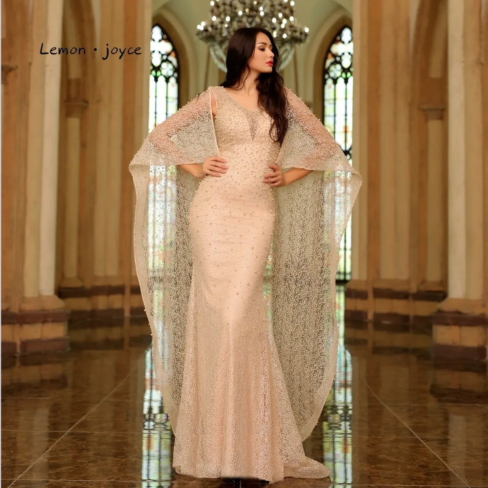 Formal Champagne Evening Dresses with Cloak 2019 Vintage V-neck Beaidng See-through Mermaid Long Party Gowns Plus Size
Formal Champagne Evening Dresses with Cloak 2019 Vintage V-neck Beaidng See-through Mermaid Long Party Gowns Plus Size
