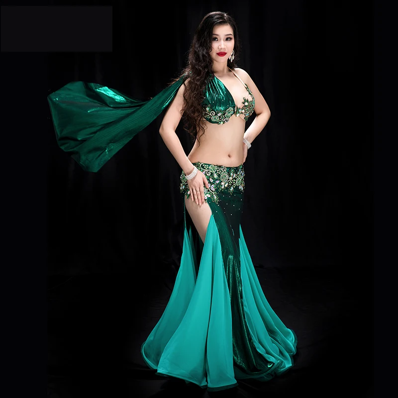 Bellydance Costume Rhinestone Beading Spandex Chiffon Belly Dance Bra Placketing skirt 2pcs set for women performance wear YC039
Bellydance Costume Rhinestone Beading Spandex Chiffon Belly Dance Bra Placketing skirt 2pcs set for women performance wear YC039