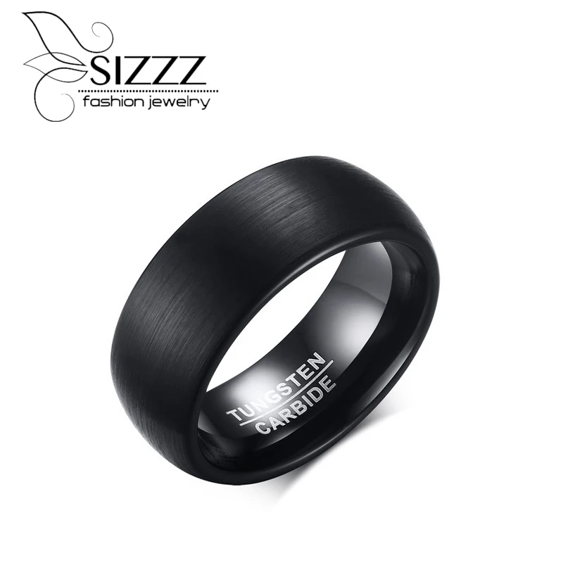 Tungsten Wedding Band Ring 8mm for Men Women Comfort Fit Black Domed Round Brushed US Size 7-12 with Gift Box
Tungsten Wedding Band Ring 8mm for Men Women Comfort Fit Black Domed Round Brushed US Size 7-12 with Gift Box