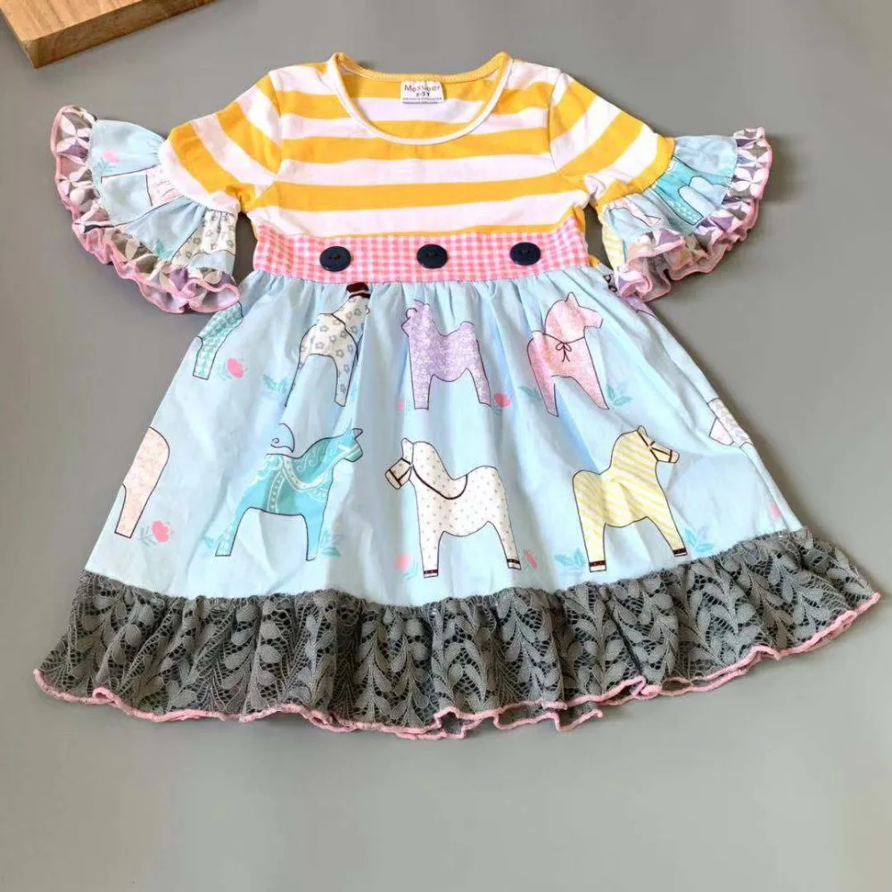 100% cotton Autumn multicolor unicorn Girls dress with buttons Hot Sale New style Dress for present
100% cotton Autumn multicolor unicorn Girls dress with buttons Hot Sale New style Dress for present