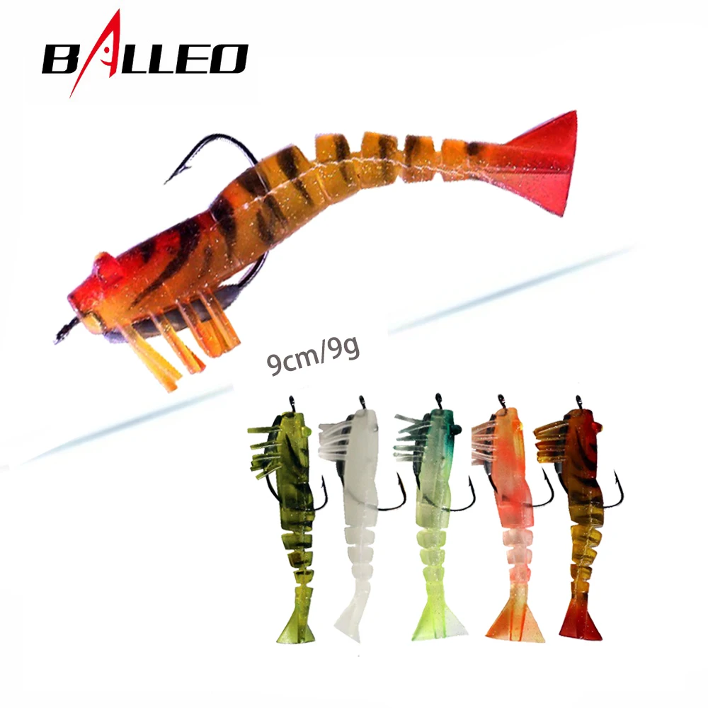 Balleo 2pcs/lot 9cm/9g squid jig Soft Shrimp silicon bait fishing lure fishing rattlin Soft Lure carp fishing Jig Lead Hook
Balleo 2pcs/lot 9cm/9g squid jig Soft Shrimp silicon bait fishing lure fishing rattlin Soft Lure carp fishing Jig Lead Hook