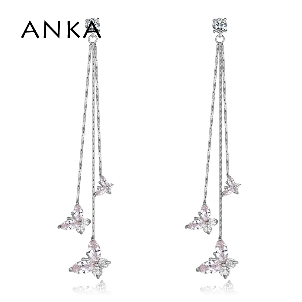 ANKA S925 Silver Ear Stick Petite Butterfly Long Earrings Clear CZ Female Earrings for Women Wedding Fine Jewelry #133525
ANKA S925 Silver Ear Stick Petite Butterfly Long Earrings Clear CZ Female Earrings for Women Wedding Fine Jewelry #133525