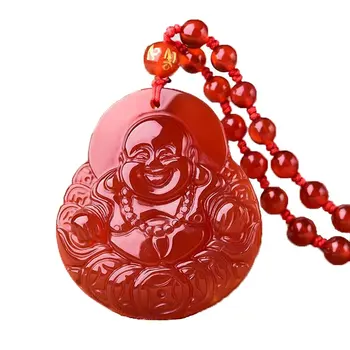 Koraba Fine Jewelry Pure Natural Red Agate Money Miley Buddha Maitreya Safe and Rich Amulet Pendant Necklace Free Shipping
Koraba Fine Jewelry Pure Natural Red Agate Money Miley Buddha Maitreya Safe and Rich Amulet Pendant Necklace Free Shipping