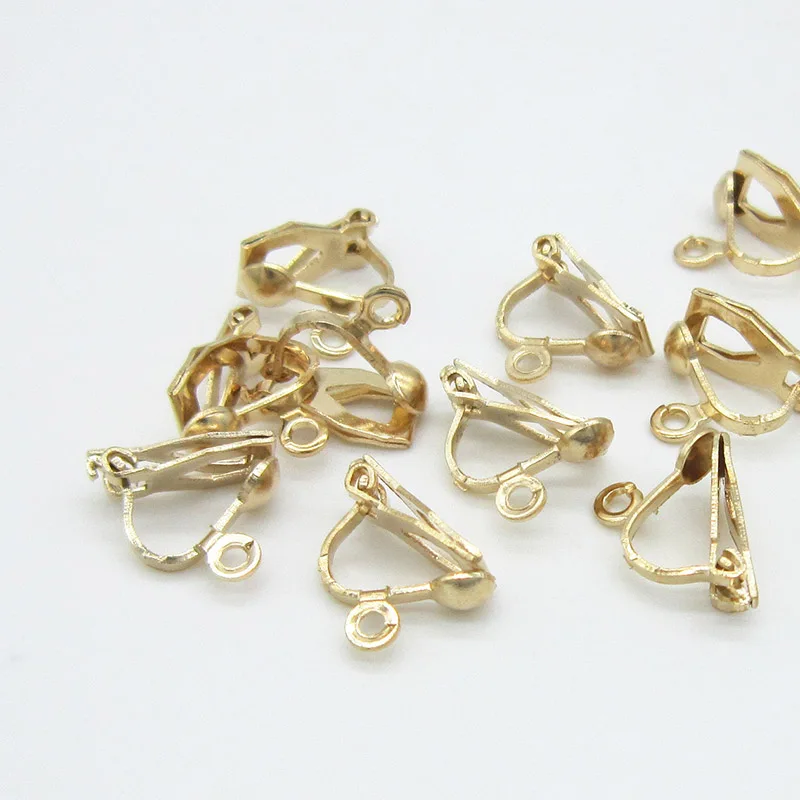8mm Earring Clip Base Findings Supplies Craft Blank Jewelry Making 50pcs