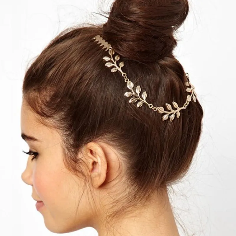 Elegant Gold Hair Combs For Women Leaves Hair Band Metal Hair Chain Romantic Hair Decoration Jewelry Accessories
Elegant Gold Hair Combs For Women Leaves Hair Band Metal Hair Chain Romantic Hair Decoration Jewelry Accessories