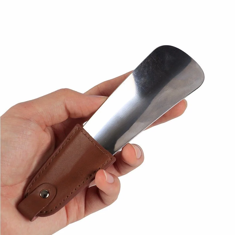 Lazy Shoe helper Shoe Horn Stainless Steel Shoe Lifting Horn with Leather Strap Travel Shoehorn schuhanzieher wear shoe helper
Lazy Shoe helper Shoe Horn Stainless Steel Shoe Lifting Horn with Leather Strap Travel Shoehorn schuhanzieher wear shoe helper