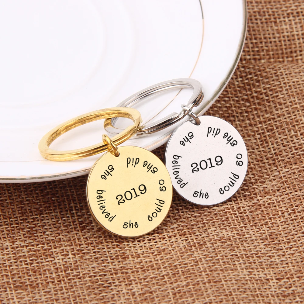 Inspirational Graduation Gift Key Chain 2019 She Believed She Could So She Did To Friend Keyholder Jewelry Friendship Souvenir
Inspirational Graduation Gift Key Chain 2019 She Believed She Could So She Did To Friend Keyholder Jewelry Friendship Souvenir