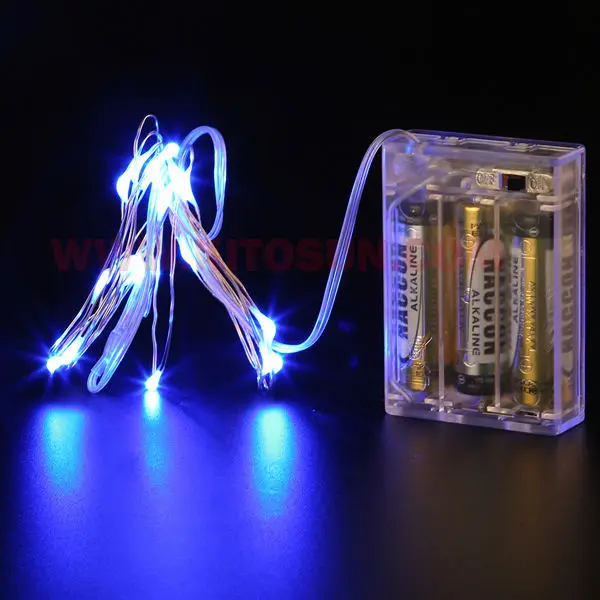 

10M 33FT 100 led 3 AA Battery Powered Decoration LED Copper Wire Fairy String Lights for Christmas festival Wedding Party