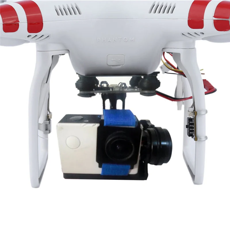 2 Axis Gimbal Stabilizer 2-6S Drone Aerial Photography Gimbal w/ 2204 Motors 5-28V Plug and Play PTZ for GoPro DJI Phantom 2
2 Axis Gimbal Stabilizer 2-6S Drone Aerial Photography Gimbal w/ 2204 Motors 5-28V Plug and Play PTZ for GoPro DJI Phantom 2