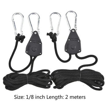 LAIDEYI 2PCS 68kg/150lbs Stainless Steel LED Grow Light Rope Hanger Lights Lifter For Plants Lamp Bulbs Kit Ratchet Lifters
LAIDEYI 2PCS 68kg/150lbs Stainless Steel LED Grow Light Rope Hanger Lights Lifter For Plants Lamp Bulbs Kit Ratchet Lifters
