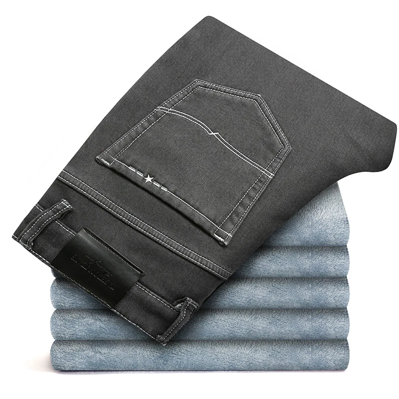 2020 Men Fashion Winter Jeans Men Black Slim Fit Stretch Thick Velvet Pants Warm Jeans Casual Grey Fleece Elasticity Grey Jean
2020 Men Fashion Winter Jeans Men Black Slim Fit Stretch Thick Velvet Pants Warm Jeans Casual Grey Fleece Elasticity Grey Jean