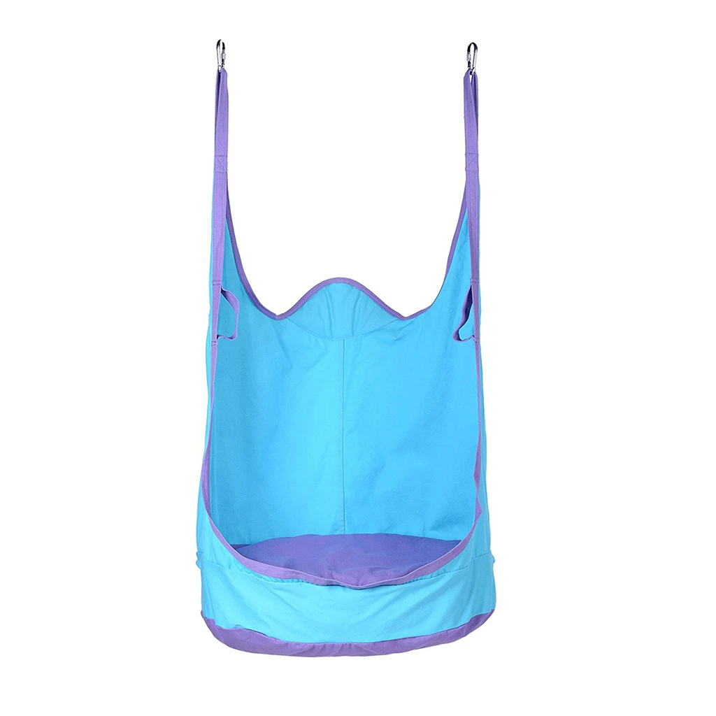 Heavy Duty Kids Children Hanging Hammock Inflatable Cushion Toy Swing Seat Garden & Patio Toy Sports –Blue