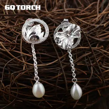 GQTORCH 925 Sterling Silver Lotus Carving Drop Earrings Long For Women With Natural Freshwater Pearl Fine Jewelry
GQTORCH 925 Sterling Silver Lotus Carving Drop Earrings Long For Women With Natural Freshwater Pearl Fine Jewelry