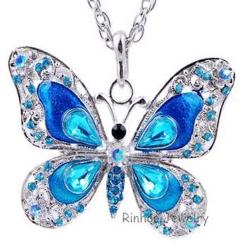 Butterfly Necklace Butterfly jewelry Autumn accessories popular hip enamel crystal butterfly pendant long necklace chain women
Butterfly Necklace Butterfly jewelry Autumn accessories popular hip enamel crystal butterfly pendant long necklace chain women