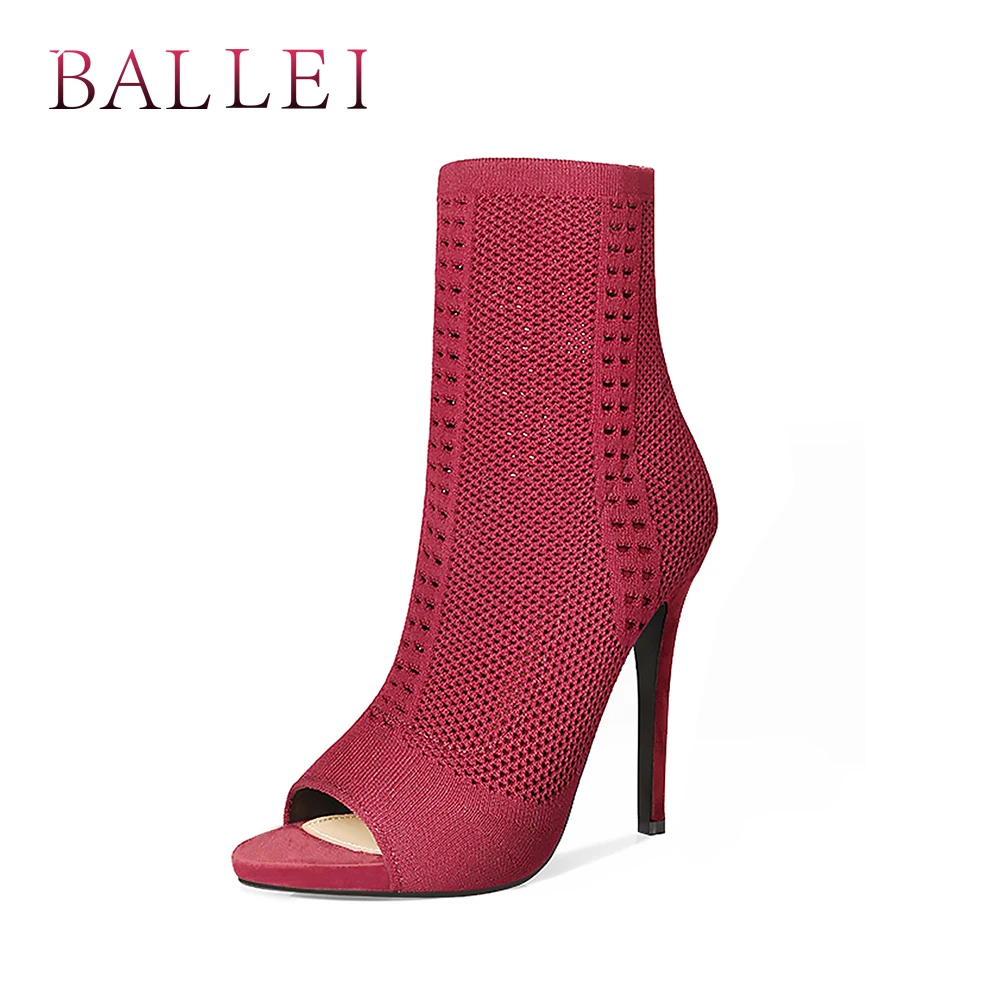 BALLEI Fashion Woman Winter Ankle Boots Quality Non-woven Fabric Peep Toe Sexy High Thin Heels Shoes Party Queen Lady Boots B25 
BALLEI Fashion Woman Winter Ankle Boots Quality Non-woven Fabric Peep Toe Sexy High Thin Heels Shoes Party Queen Lady Boots B25