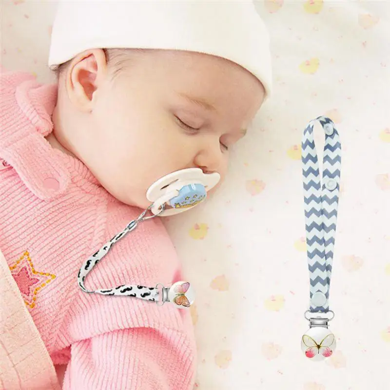 Baby Pacifier Clips Wood Metal Holders Cute Infant Soother Clasps 4.4cmx2.9cm