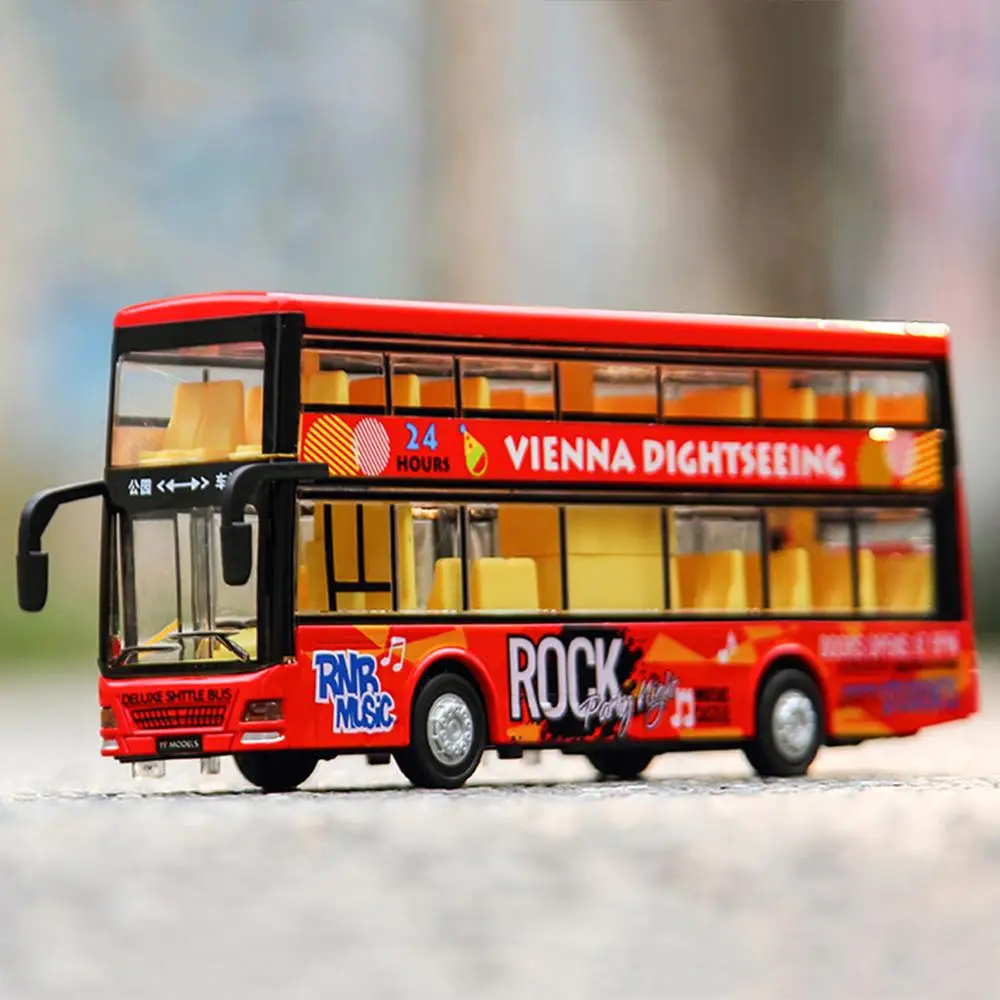 1/50 Diecast double Bus Pull back Car Model with Music Light Toy for kids model gifts
1/50 Diecast double Bus Pull back Car Model with Music Light Toy for kids model gifts