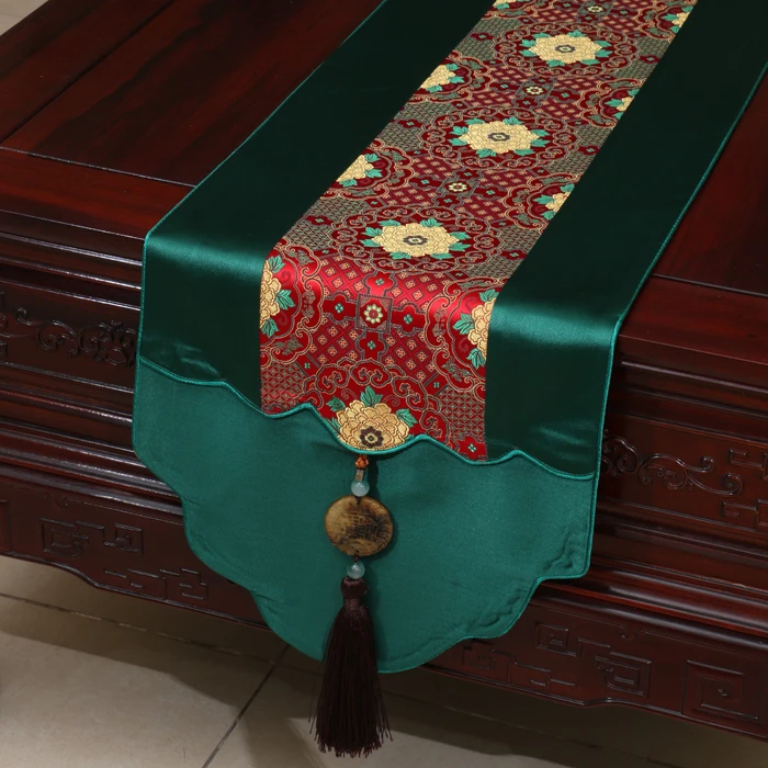 Custom Jade Patchwork Chinese Table Runner Home Decoration High density Silk Brocade Tea Tablecloth Rectangle Luxury Mats
Custom Jade Patchwork Chinese Table Runner Home Decoration High density Silk Brocade Tea Tablecloth Rectangle Luxury Mats