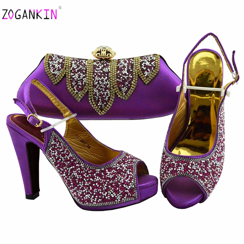 Super High Heels Sexy African Ladies Shoes With Matching Bags Set for Dress Italian Women's Party Shoes and Bag Sets in Purple
Super High Heels Sexy African Ladies Shoes With Matching Bags Set for Dress Italian Women's Party Shoes and Bag Sets in Purple